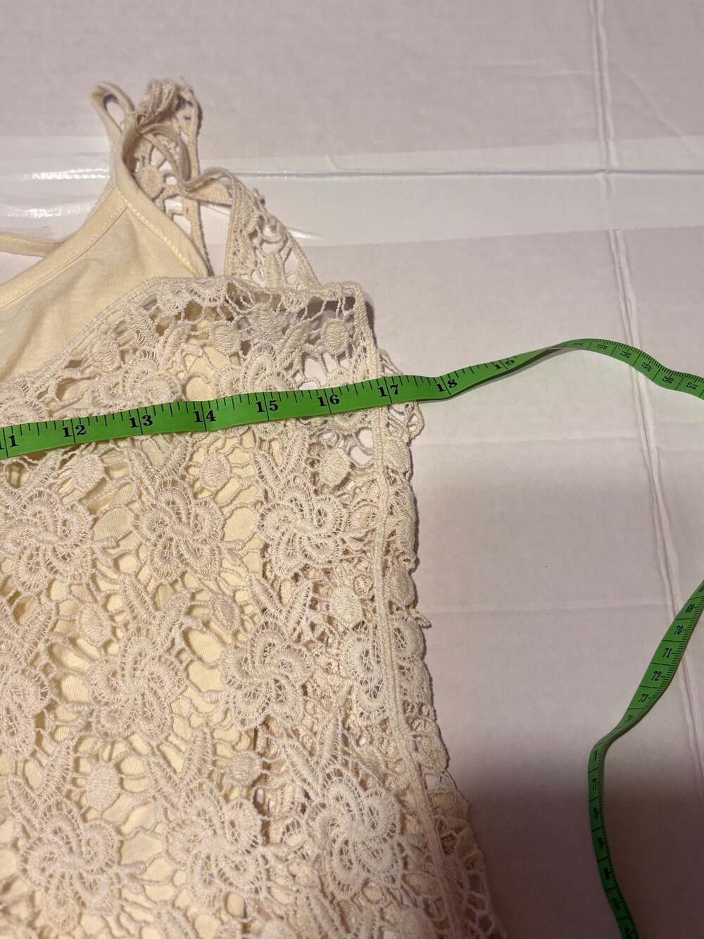 Others Follow Ivory Crochet Lace Tassel Slip Mini Dress #1255 - Picture 6 of 7
